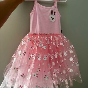 Petite Hailey Pink Bunny Tulle Dress size 2T